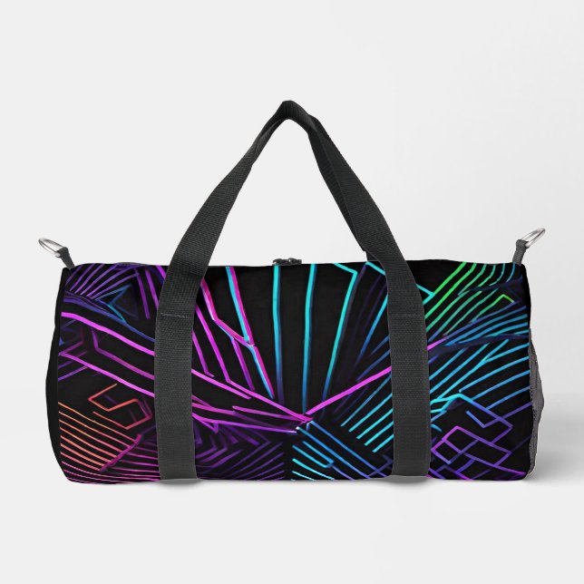 Colorful Geometric Abstract Duffle Bag (Front)