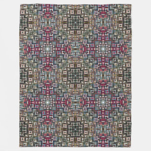 Colorful Geometric Abstract Fleece Blanket