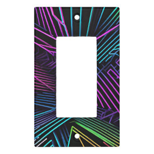 Colorful Geometric Abstract Light Switch Cover