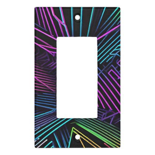 Colorful Geometric Abstract Light Switch Cover