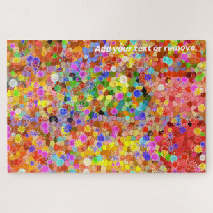 Colorful geometric abstract pattern design, jigsaw puzzle