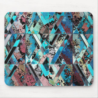 Colorful Geometric Abstract Pattern Mouse Pad