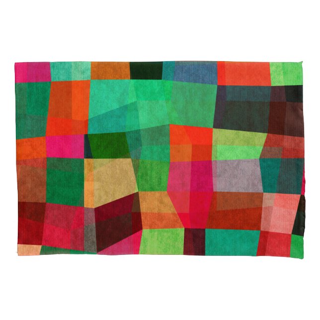 Colorful Geometric: Abstract Seamless Texture Pillow Case (Front)