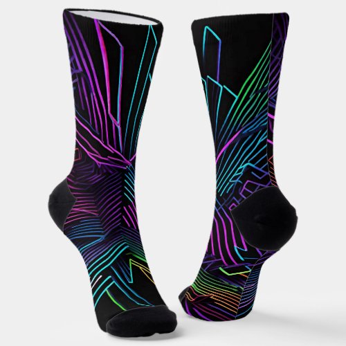 Colorful Geometric Abstract Socks