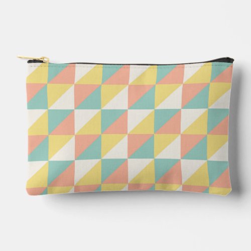 Colorful Geometric Abstract Triangle Pattern Accessory Pouch
