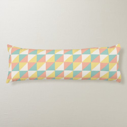 Colorful Geometric Abstract Triangle Pattern Body Pillow