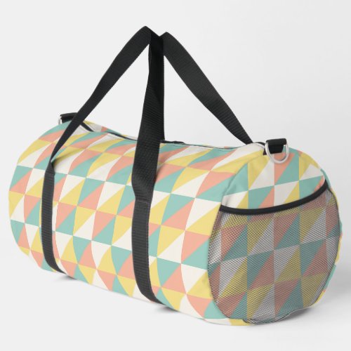 Colorful Geometric Abstract Triangle Pattern Duffle Bag