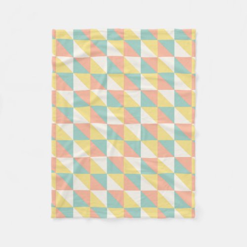 Colorful Geometric Abstract Triangle Pattern Fleece Blanket