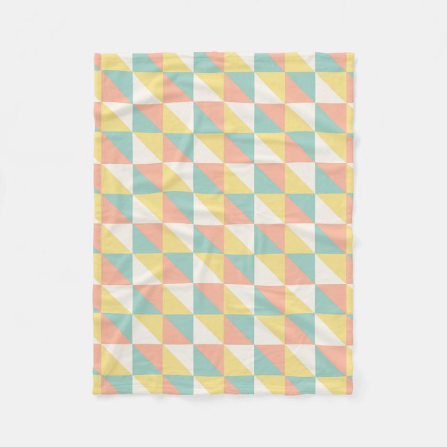 Colorful Geometric Abstract Triangle Pattern Fleece Blanket (Front)