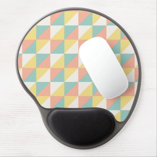 Colorful Geometric Abstract Triangle Pattern Gel Mouse Pad