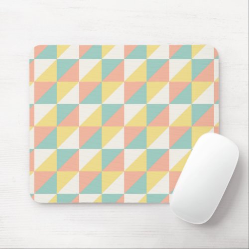 Colorful Geometric Abstract Triangle Pattern Mouse Pad