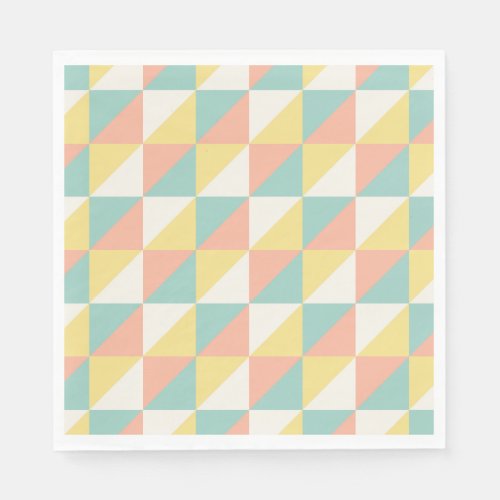 Colorful Geometric Abstract Triangle Pattern Napkins