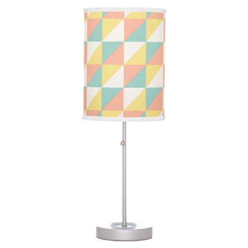 Colorful Geometric Abstract Triangle Pattern Table Lamp