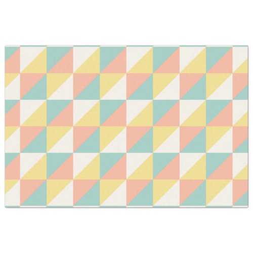 Colorful Geometric Abstract Triangle Pattern Tissue Paper