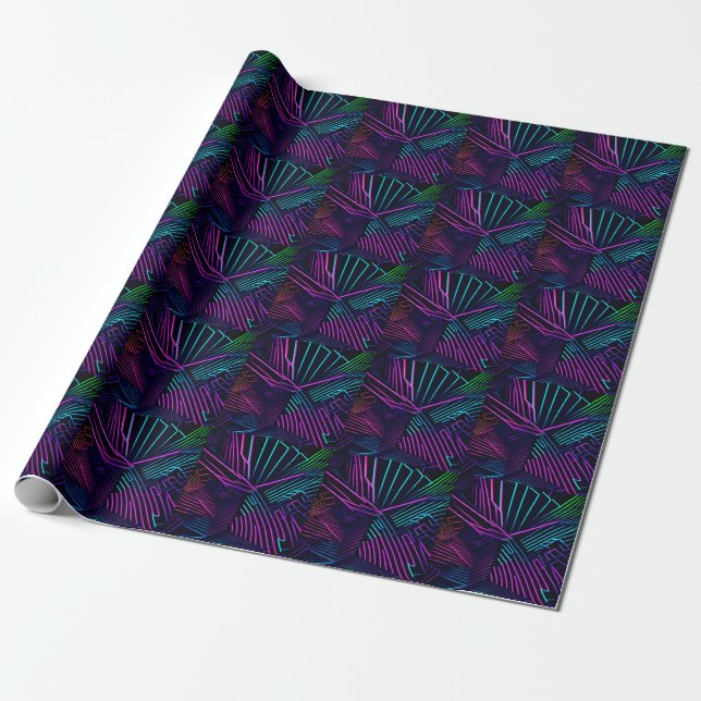 Colorful Geometric Abstract Wrapping Paper (Unrolled)