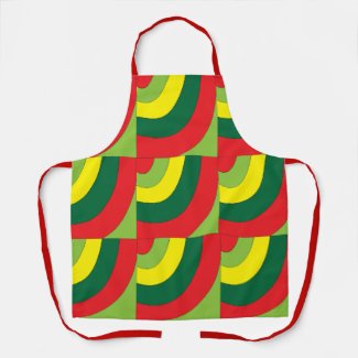 Colorful Geometric Arch Pattern Kitchen