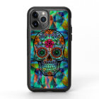 Colorful Geometric Background Floral Sugar Skull