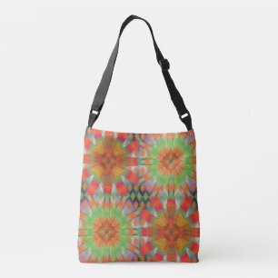 Colorful Geometric Boho Crossbody Tote Bag – Moder