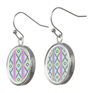 Colorful Geometric Boho Pattern Earrings