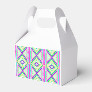 Colorful Geometric Boho Pattern Favor Boxes