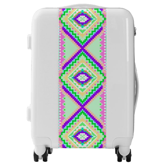 Colorful Geometric Boho Pattern Luggage (Front)