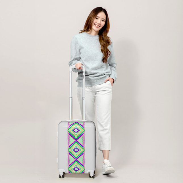Colorful Geometric Boho Pattern Luggage (Scale)