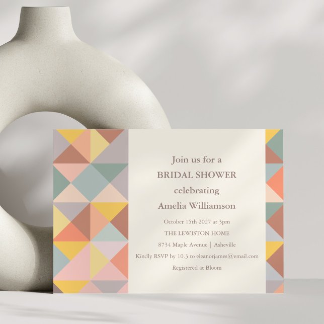 Colorful Geometric Bridal Shower Party Template (Creator Uploaded)