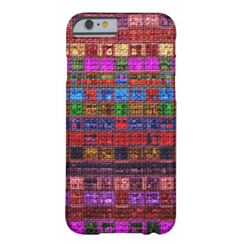 Colorful Geometric Burlap Rustic 10 Barely There iPhone 6 Case