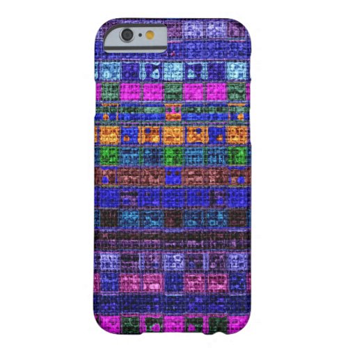 Colorful Geometric Burlap Rustic 11 Barely There iPhone 6 Case