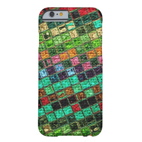 Colorful Geometric Burlap Rustic 15 Barely There iPhone 6 Case