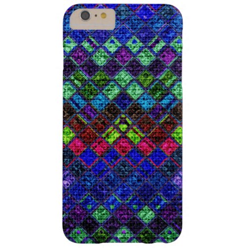 Colorful Geometric Burlap Rustic 2 Barely There iPhone 6 Plus Case