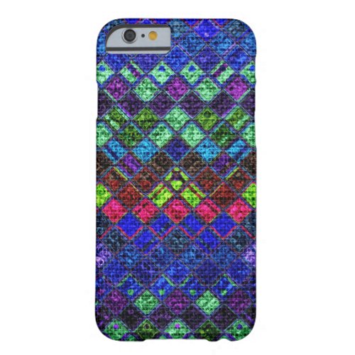 Colorful Geometric Burlap Rustic 2 Barely There iPhone 6 Case