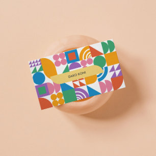Colorful geometric business card