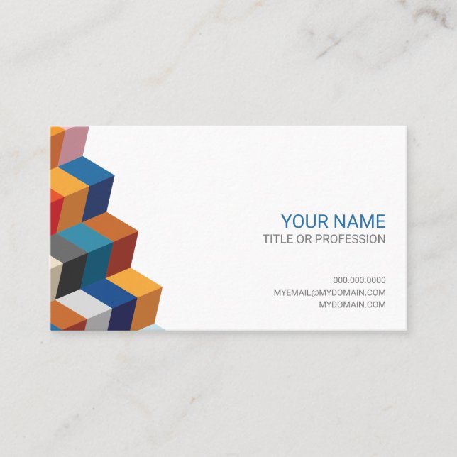 Colorful Geometric Business Card (Front)