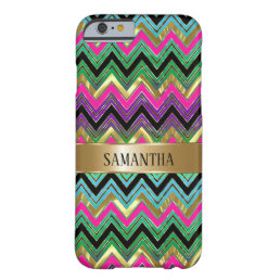 Colorful Geometric Chevron Barely There iPhone 6 Case