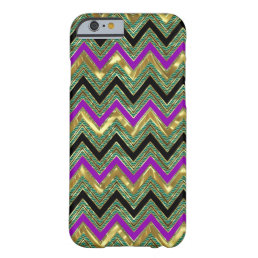 Colorful Geometric Chevron Gold Accents Barely There iPhone 6 Case