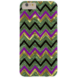 Colorful Geometric Chevron Gold Accents Barely There iPhone 6 Plus Case