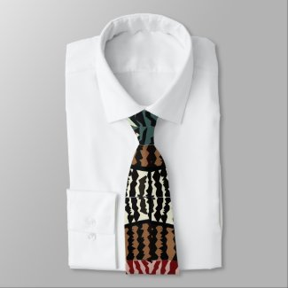 Colorful Geometric Chevron Stripe Neck Tie
