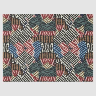 Colorful Geometric Chevron Stripe Tissue Paper