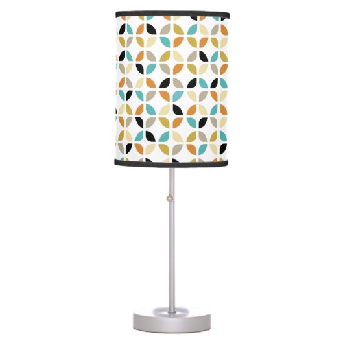 Colorful Geometric Circles Mid Century Pattern Table Lamp