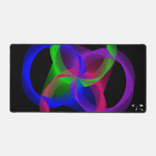 Colorful Geometric Circular Blend Gaming Mouse Pad