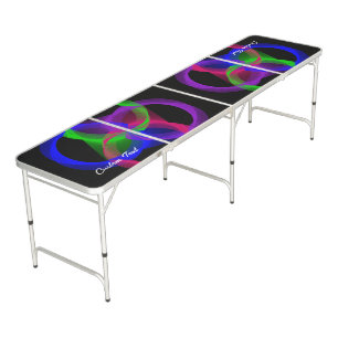 Colorful Geometric Circular Blend Ping Pong Table