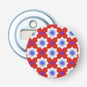 Colorful, geometric, cool, modern, trendy graphic bottle opener