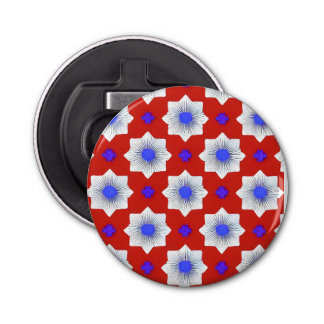 Colorful, geometric, cool, modern, trendy graphic bottle opener