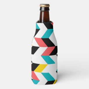 Colorful, geometric, cool, unique, trendy graphic bottle cooler