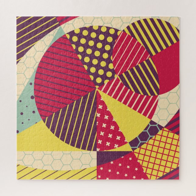 Colorful Geometric Design Abstract Jigsaw Puzzle (Vertical)