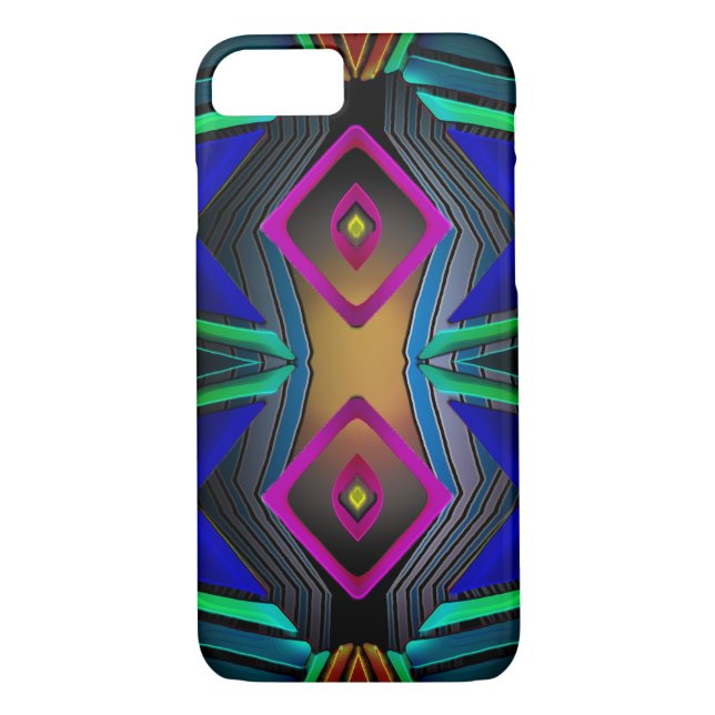 Colorful Geometric Design Case-Mate iPhone Case (Back)