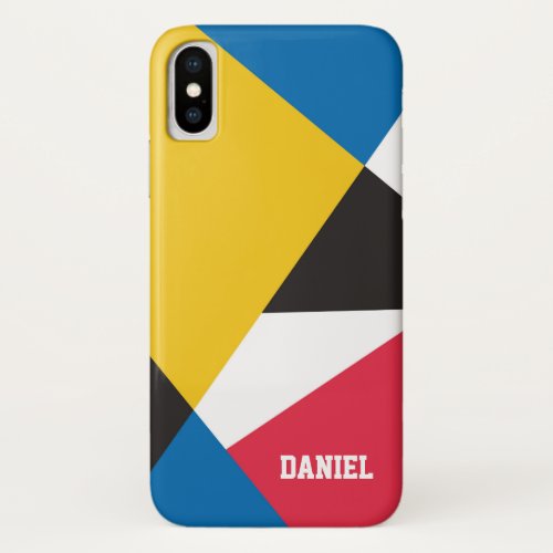 Colorful Geometric Design iPhone X Case