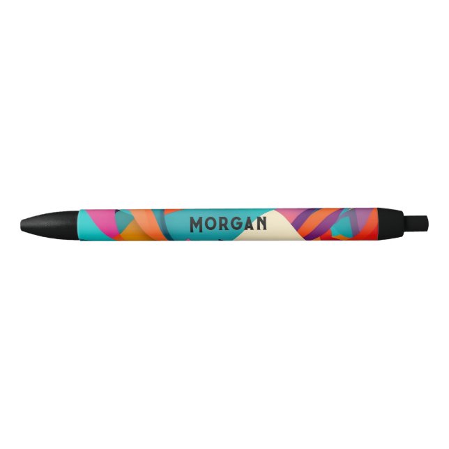 Colorful Geometric Design, Name or Monogram Pen (Front)