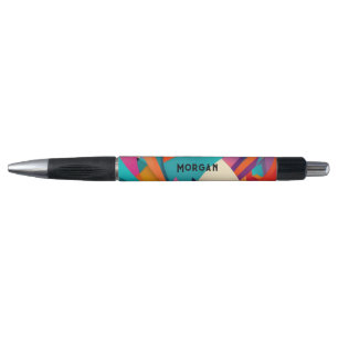 Colorful Geometric Design, Name or Monogram Pen